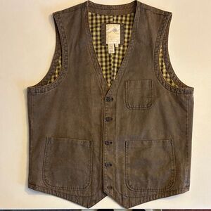 The Territory Ahead Brown Men's Vest with Checkered Lining